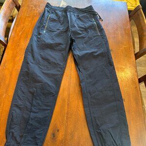 Dries Van Noten Navy Technical Jogger Pants Elastic Waist Size 50